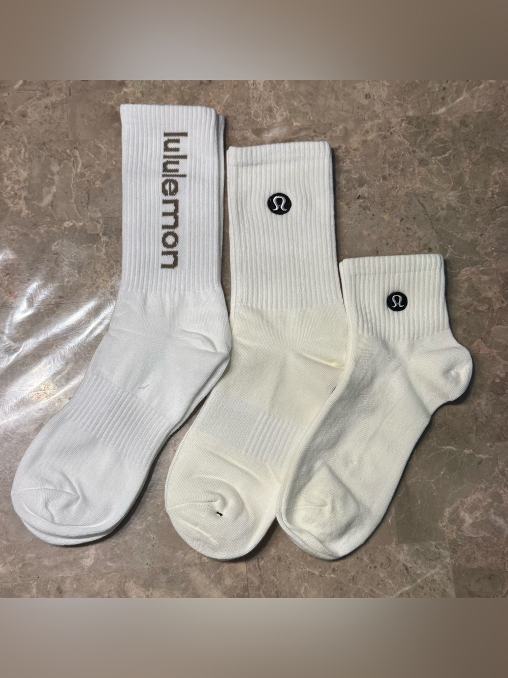 New Women’s Lululemon Athletica Socks 
3 pairs Size Medium Daily Essential Socks